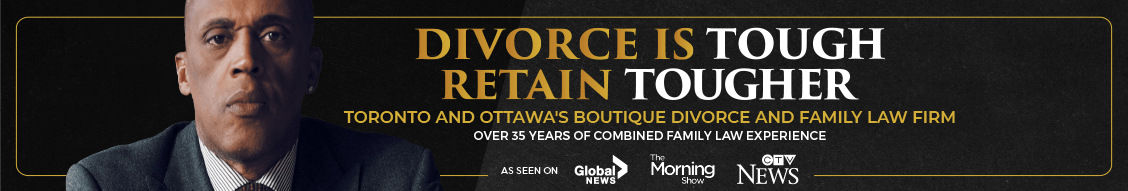 A man in a suit and tie stands in front of a sign that says divorce is tough retain tougher