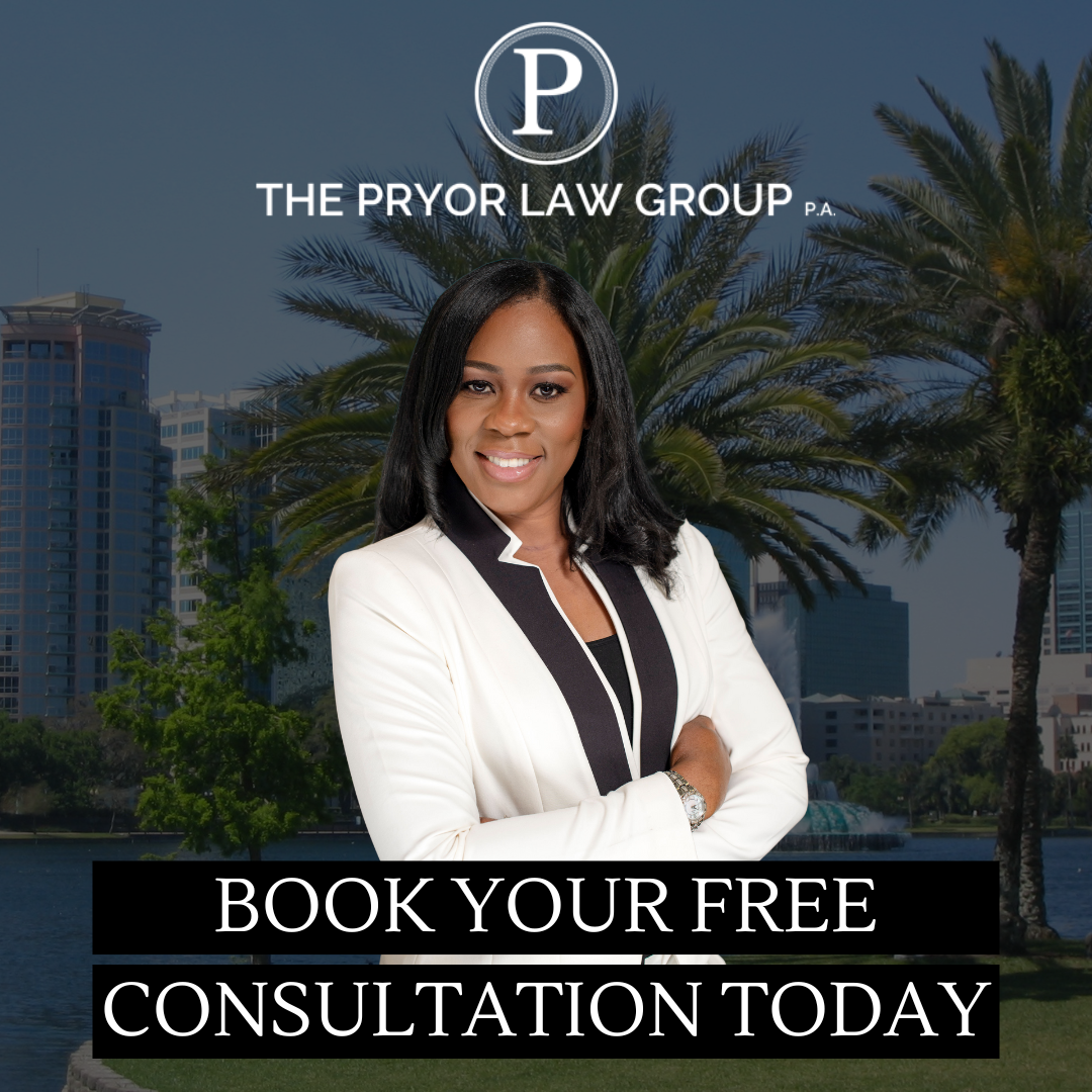 An advertisement for the prior law group shows a woman with her arms crossed