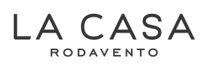 Logotipo con la inscripción “La Casa” y “Rodavento” debajo en texto negro sobre fondo blanco.
