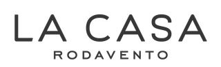 Logotipo con la inscripción “La Casa” y “Rodavento” debajo en texto negro sobre fondo blanco.