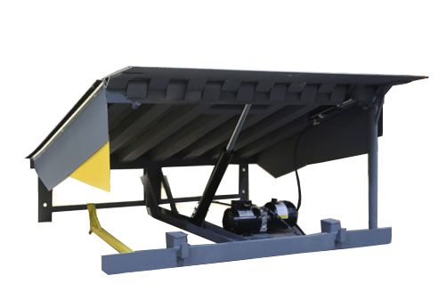 A loading ramp with a motor attached to it
