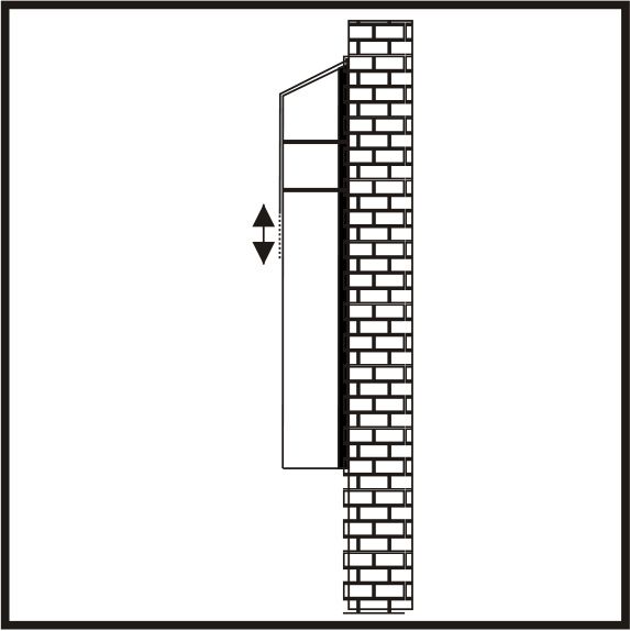 Un dessin en noir et blanc d'un mur de briques avec une fenêtre.