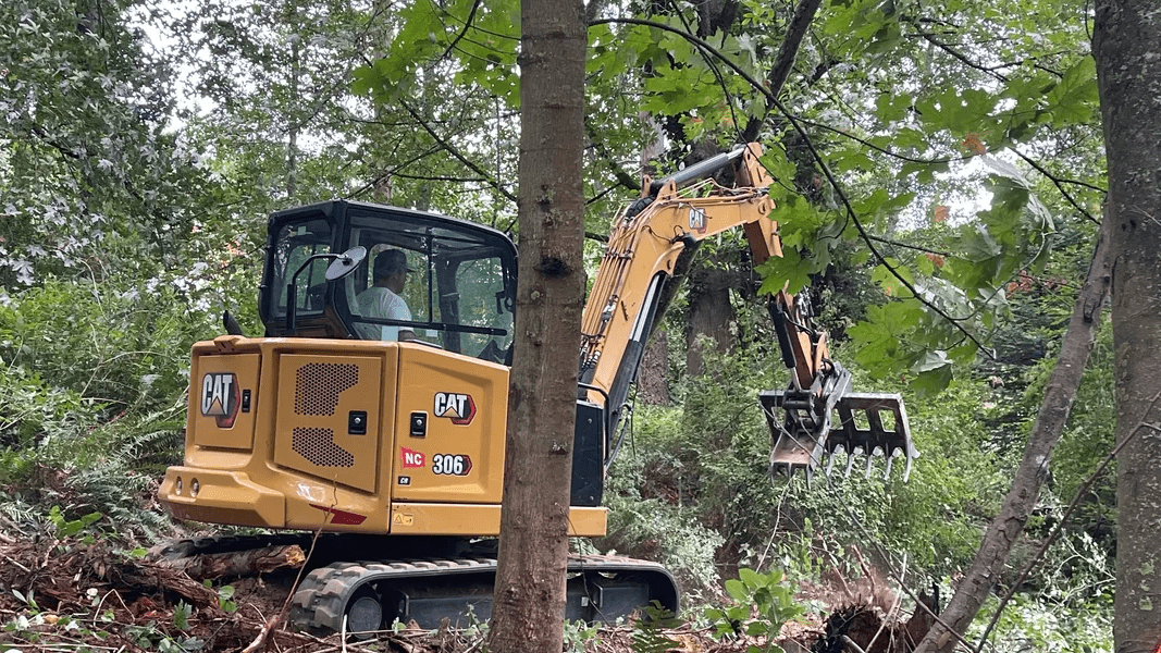 Landscape construction on Whidbey Island.