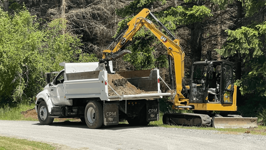 Driveway and road construction on Whidbey Island.