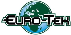 A euro-tech logo with a globe in the center
