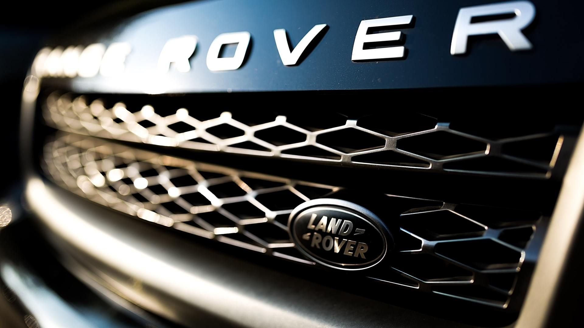 A close up of the front grille of a land rover