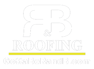 FB Roofing logo with white text, yellow underline, and GothaBeRandiBe.com