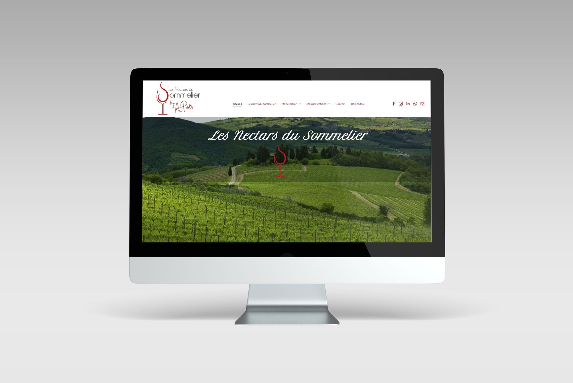 Création d'un site internet pour un oenologue