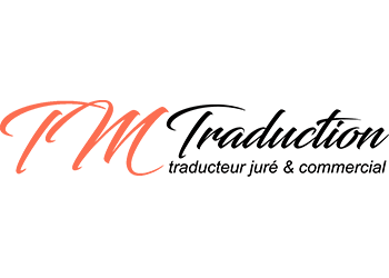 Logo  TM Traduction designé par l'agence VERSUS Communication