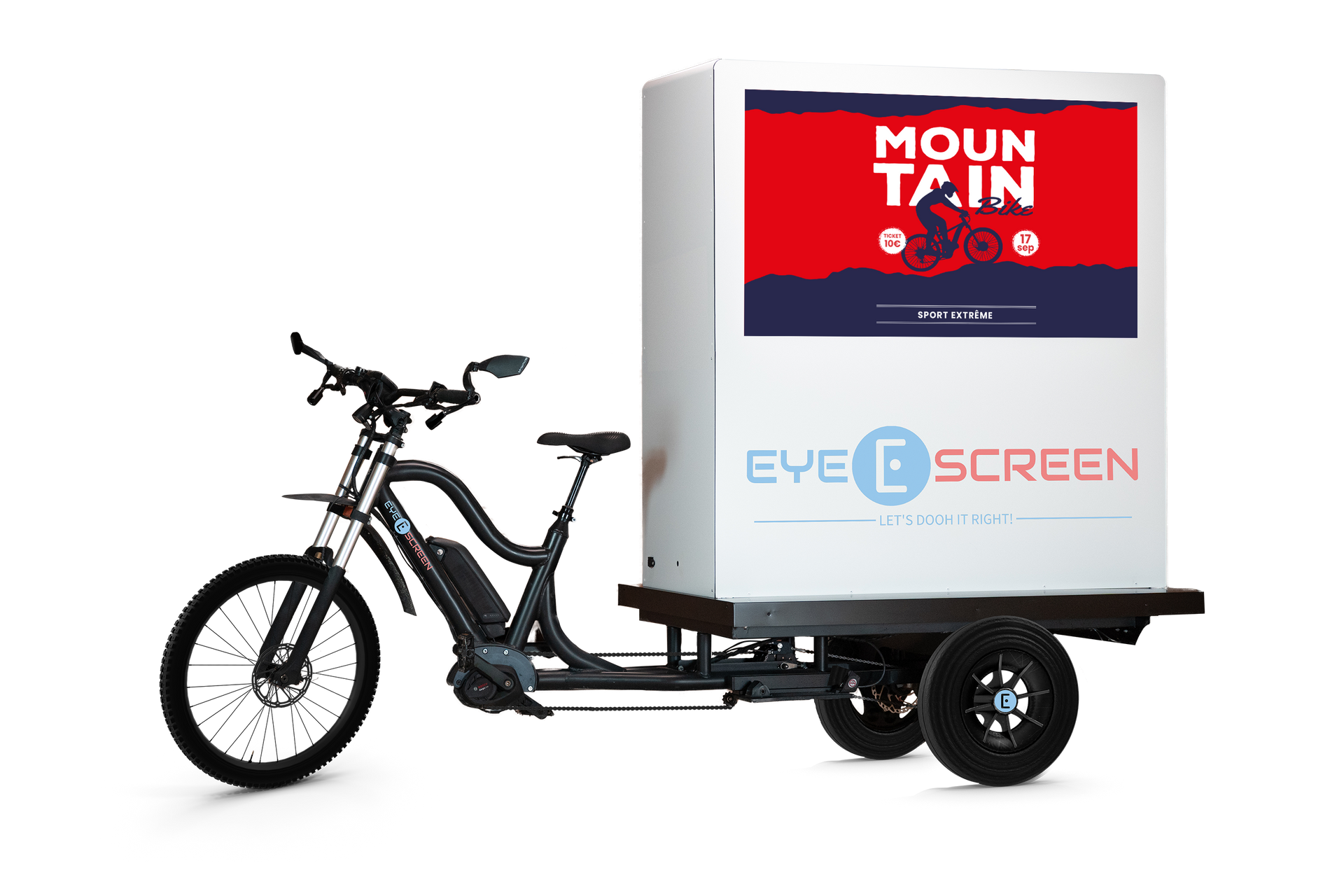 Vélo publicitaire avec écrans - AdVenturer - Belgique