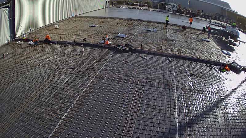 concrete slab in progress