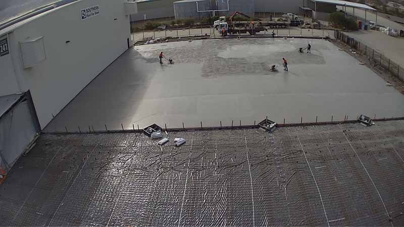 wide shot of concrete work