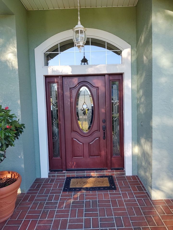 Red Main Door — Highlands County, FL — Twilight Glass & Mirror