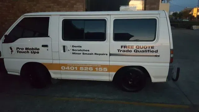 left side of pro mobile touch ups van