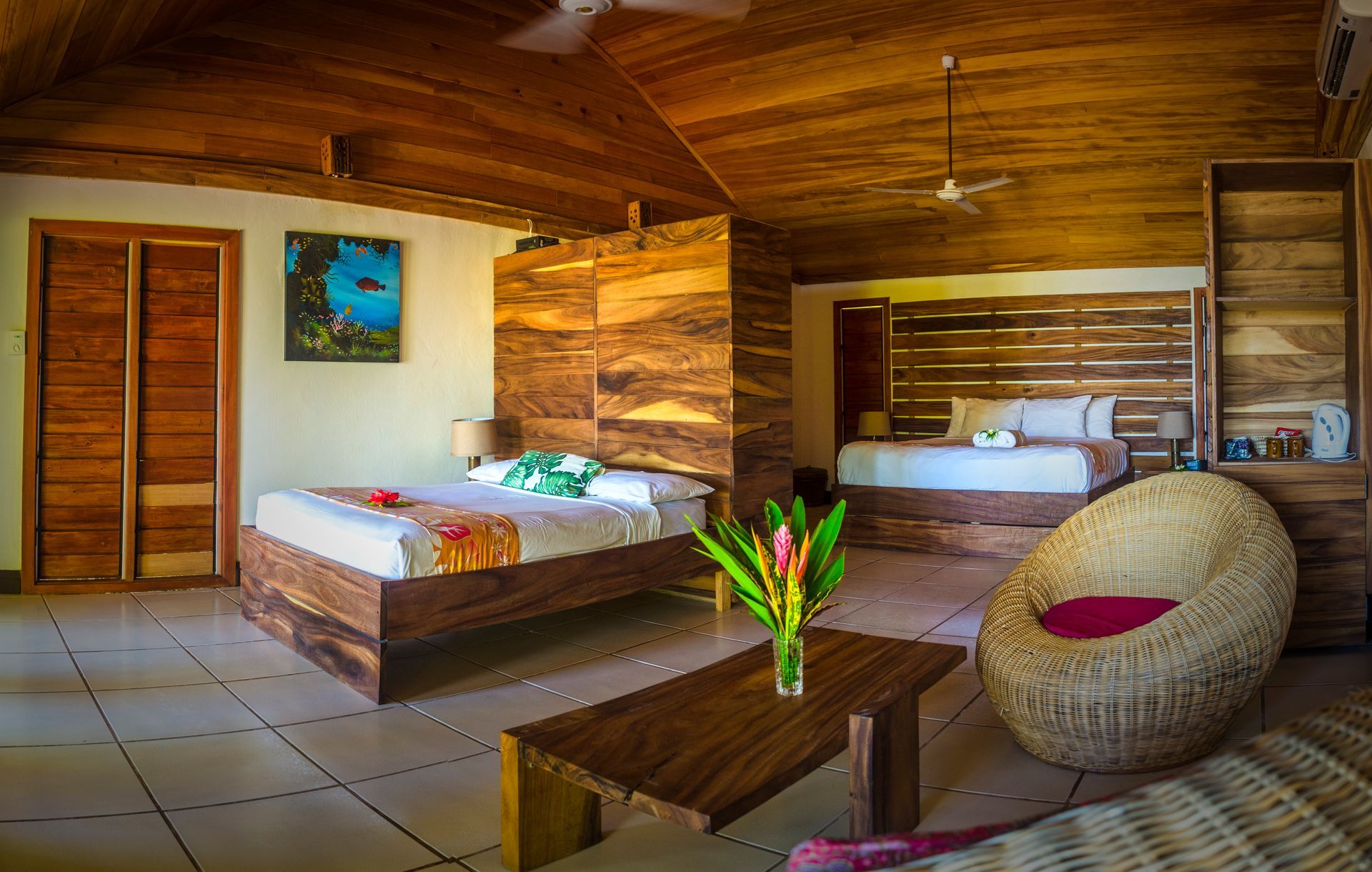 Beqa Lagoon resort garden villa bedroom