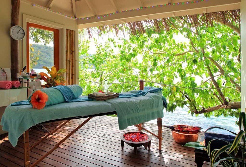 The oceanfront massage and wellness spa at Sau Bay Resort in Fiji where you can relax in perfect luxury
