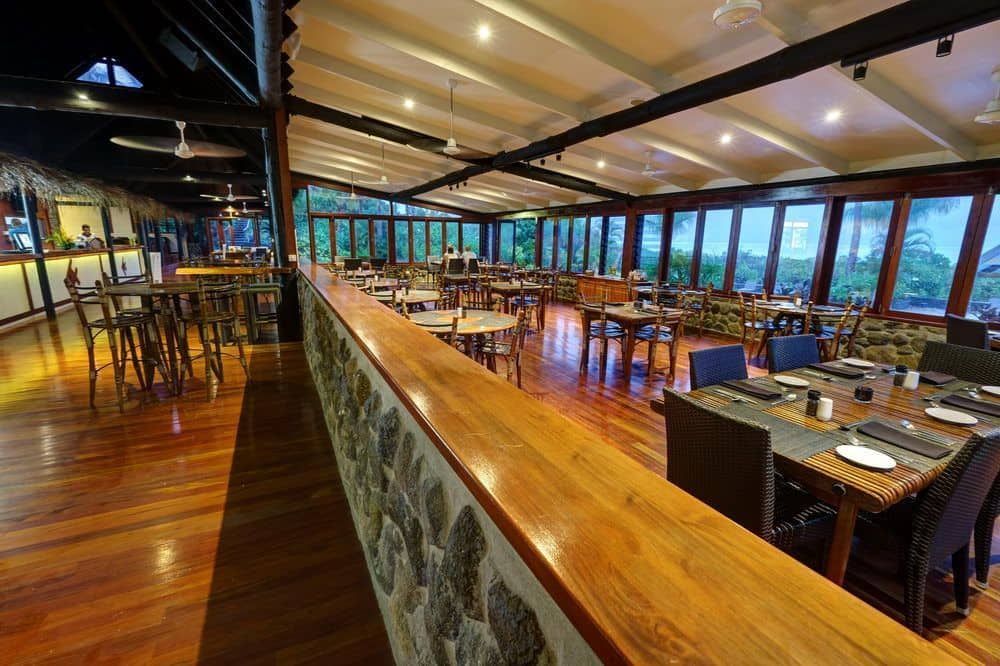 A view of the Nuku restaurant at Volivoli Beach Resort in Fiji