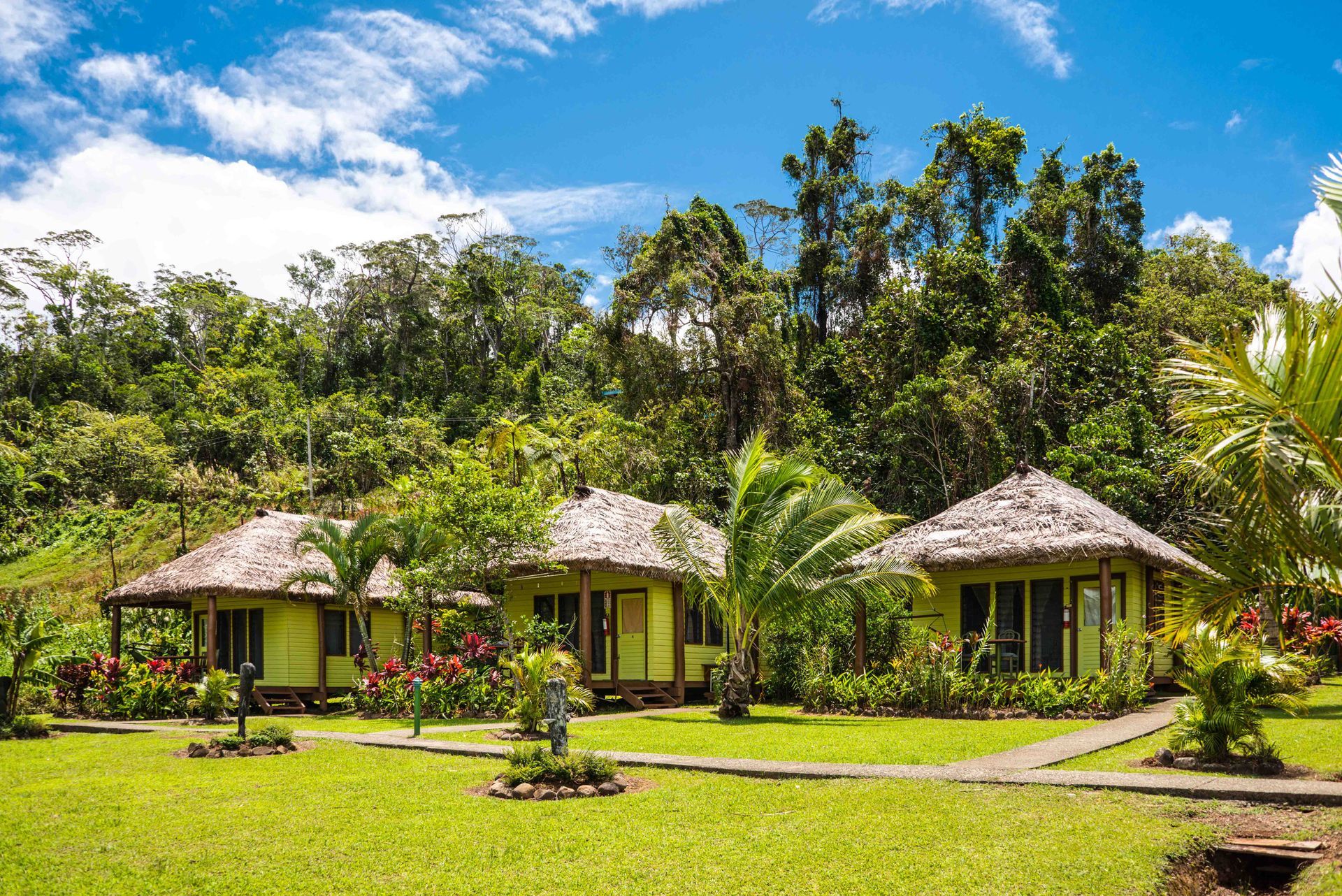 Garden bures at Waidroka Bay Resort in Fiji 