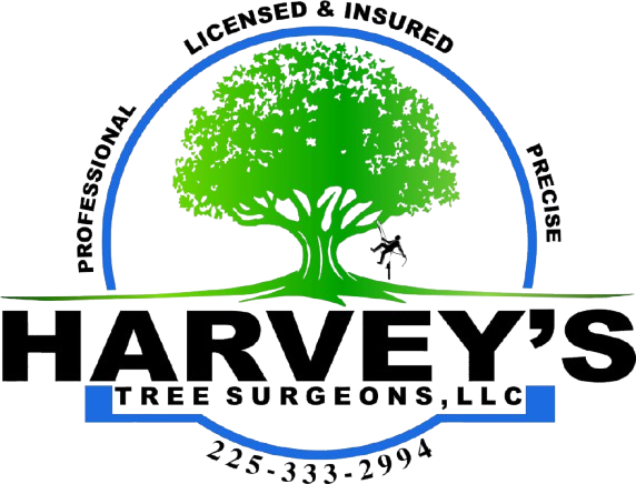 A logo for Harvey 's Tree Surgeons, LLC