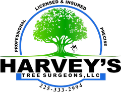 A logo for Harvey 's Tree Surgeons, LLC