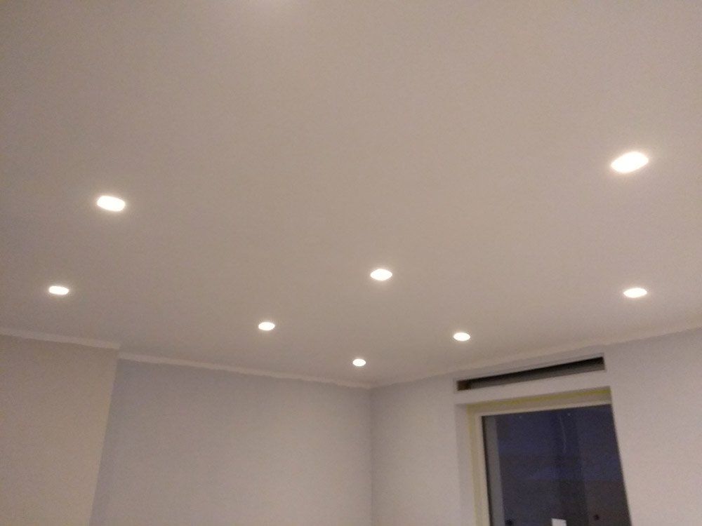 Luci su un soffitto di cartongesso