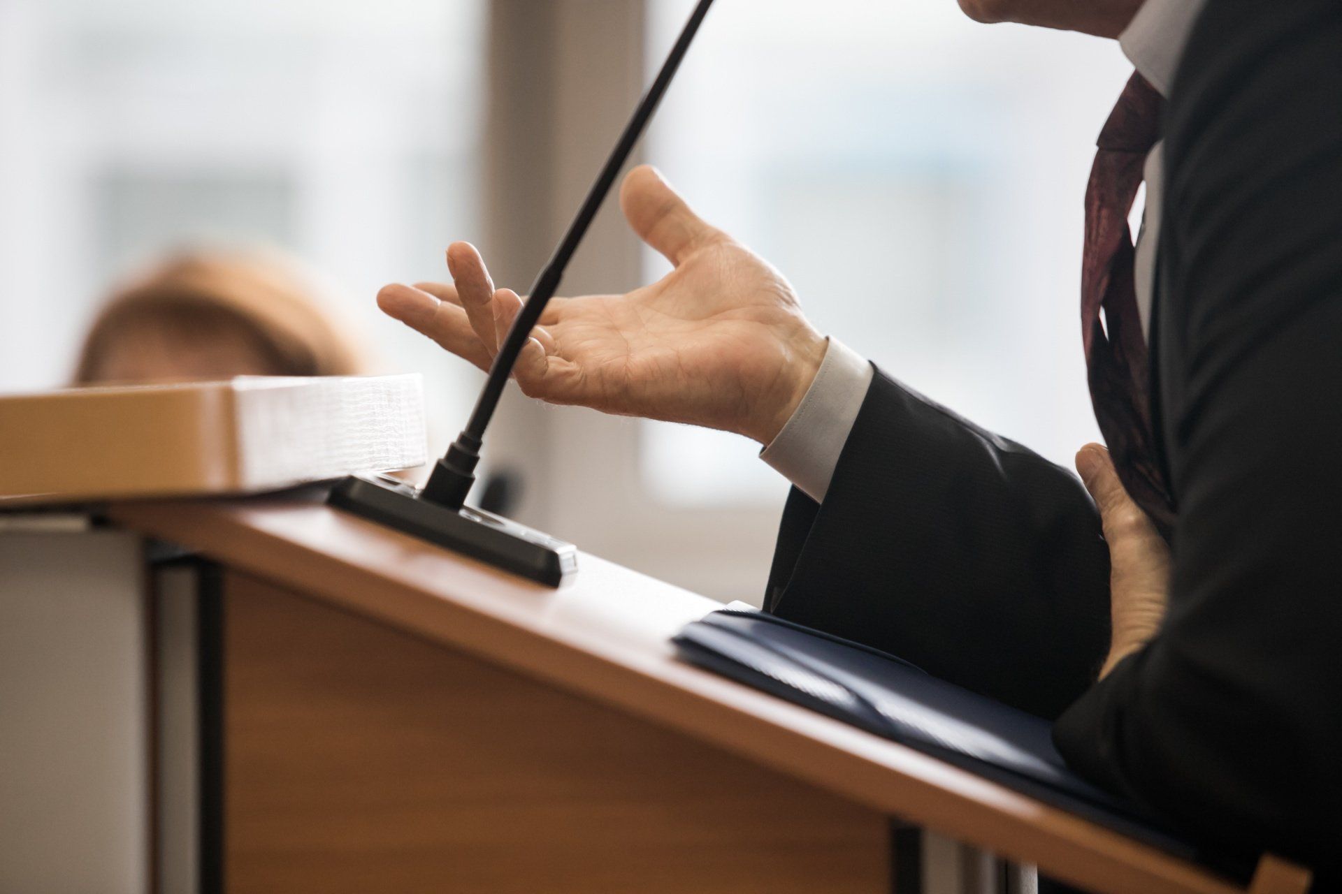 Witness testifying in court