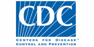 CDC logo with white text on a blue background. Text reads 