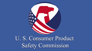 U.S. Consumer Product Safety Commission logo: circle with red eagle, American flag design, blue background.