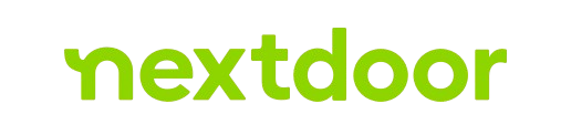 A green nextdoor logo on a white background