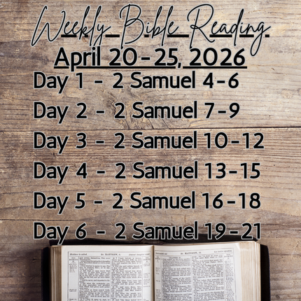 Weekly Bible Reading Graphic