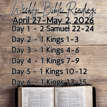 Weekly Bible Reading Graphic