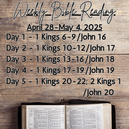 Weekly Bible Reading Graphic