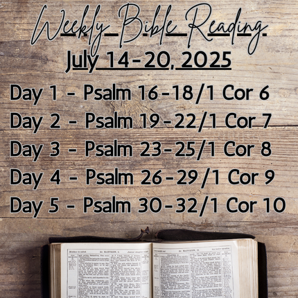 Weekly Bible Reading Graphic