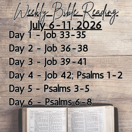 Weekly Bible Reading Graphic