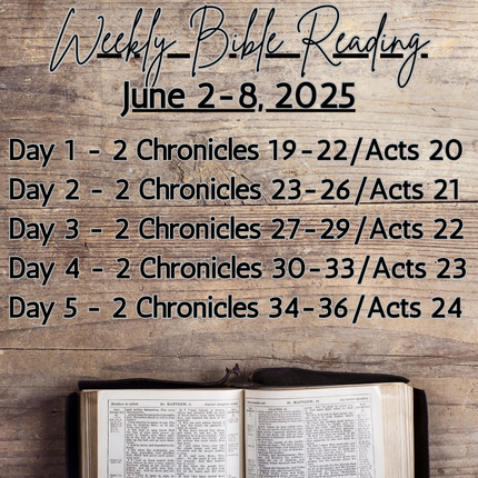 Weekly Bible Reading Graphic