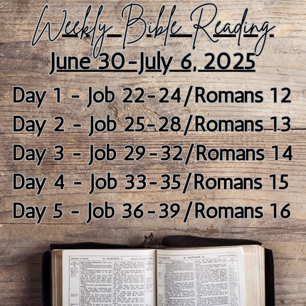 Weekly Bible Reading Graphic