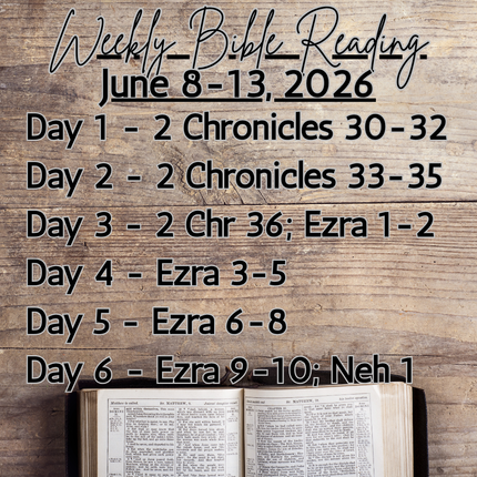 Weekly Bible Reading Graphic