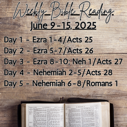Weekly Bible Reading Graphic