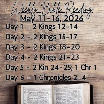 Weekly Bible Reading Graphic