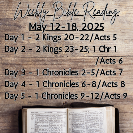 Weekly Bible Reading Graphic