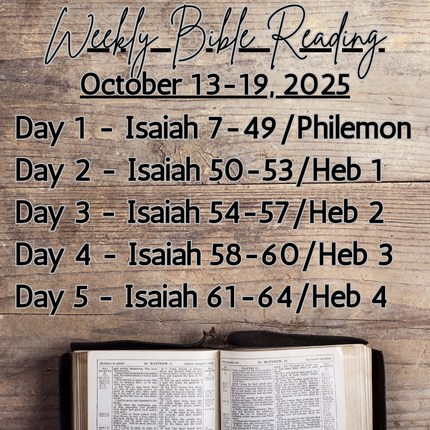 Weekly Bible Reading Graphic