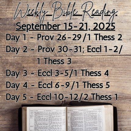 Weekly Bible Reading Graphic