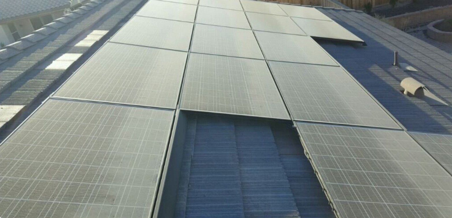 Before cleaning solar panel — Peoria, AZ — Pro-Tech Solar Services, LLC