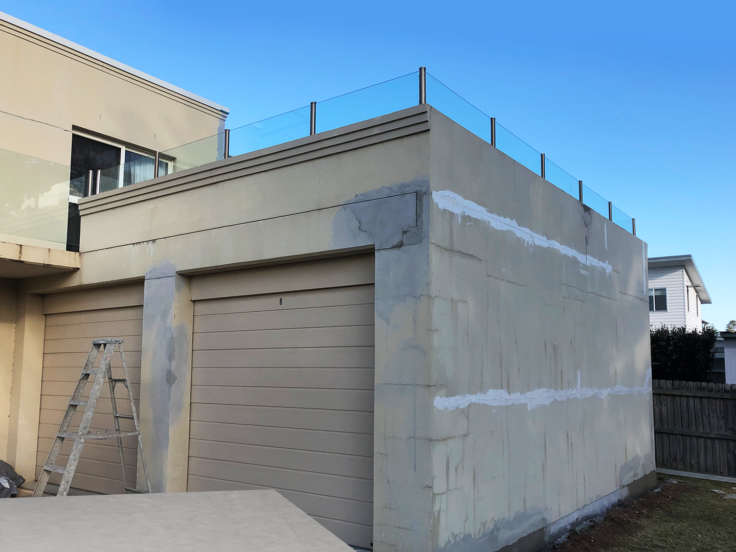 before concrete remediation