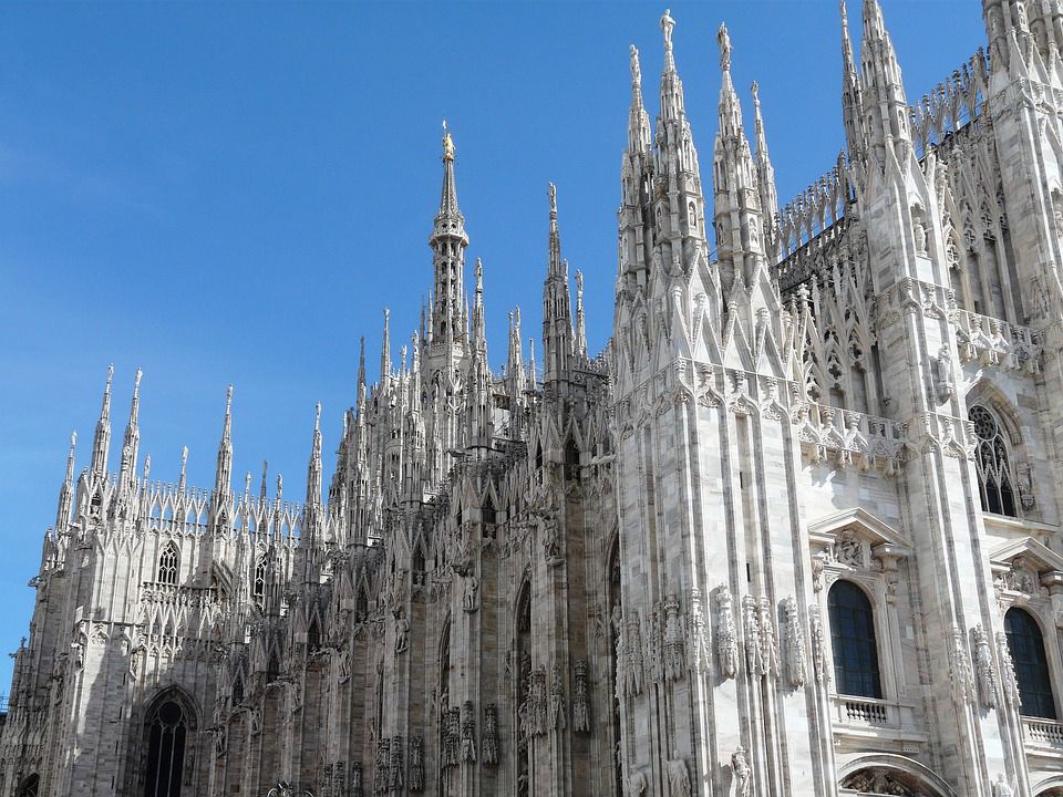 Duomo di Milano, a cathedral in Milan, Italy.