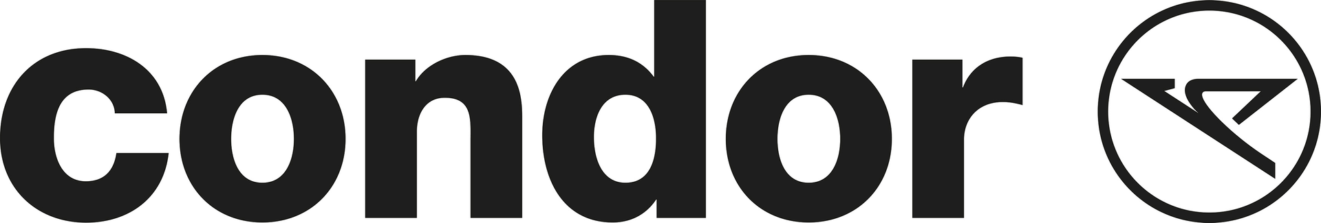 Condor logo in black text with a circular bird icon on white background