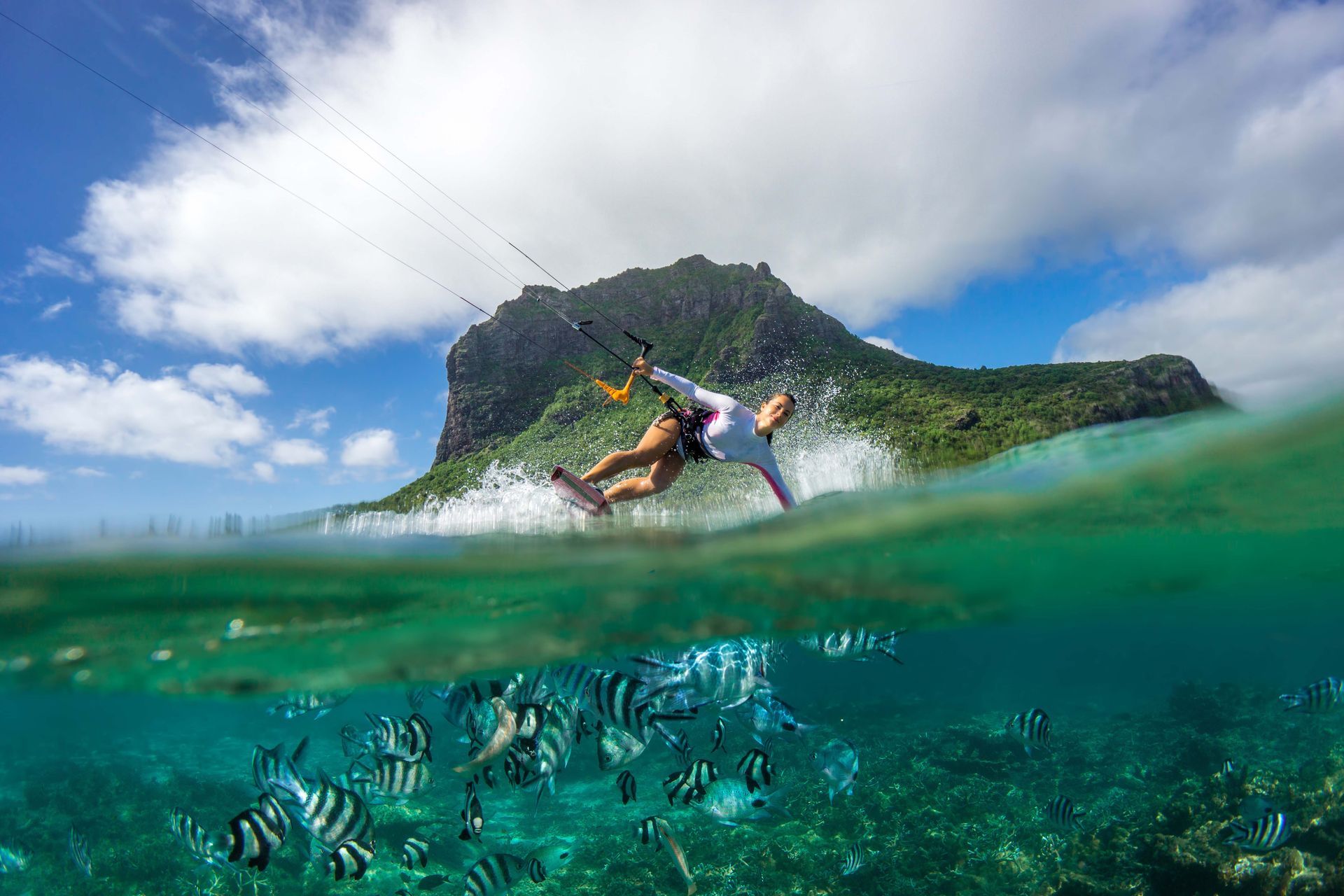 Kite surfing in Mauritius