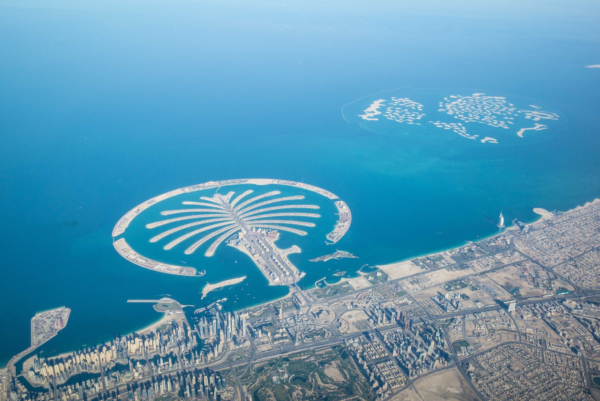 Aerial view of Palm Jumeirah