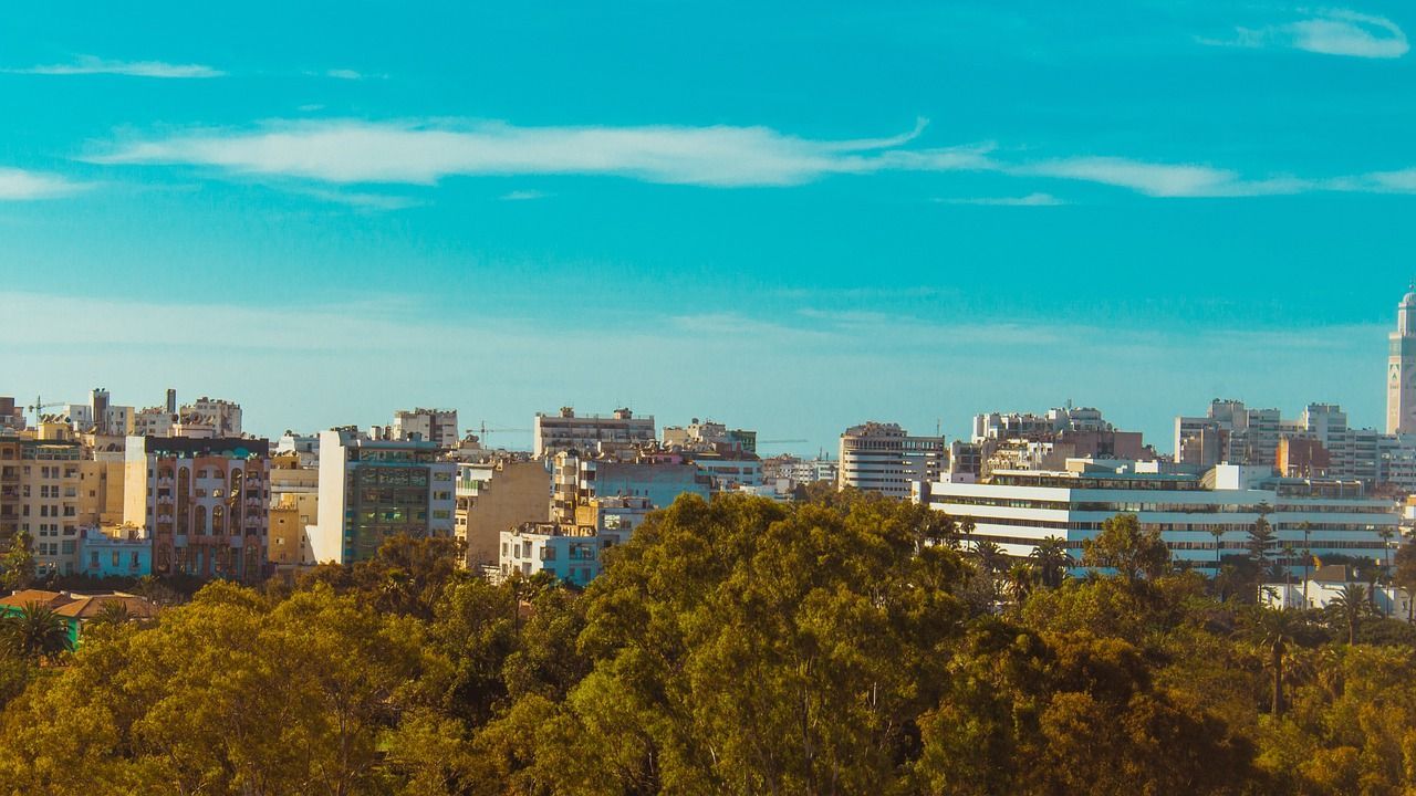 City view of Casablanca, Morocco.
