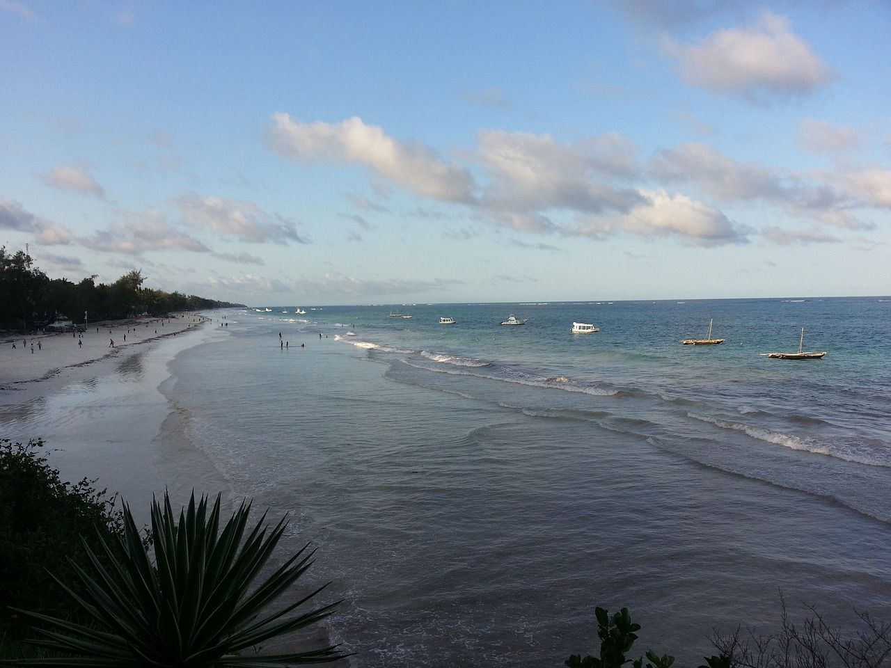 Diani Beach in Mombasa, Kenya.